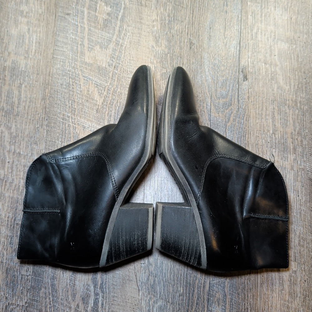 Frye Womens Jennifer Black Leather Pointed Toe Side Zip Ankle Booties Size 8.5 - Picture 7 of 13